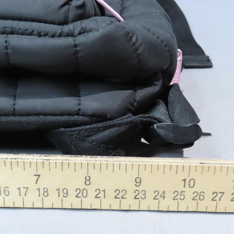 Reebok Quilted Mini Backpack Black One Size Logo Front Pocket Travel Daypack gallery