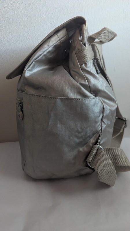 Kipling Backpack Travel Carry On Metallic Taupe Unisex Women's Men Medium gallery