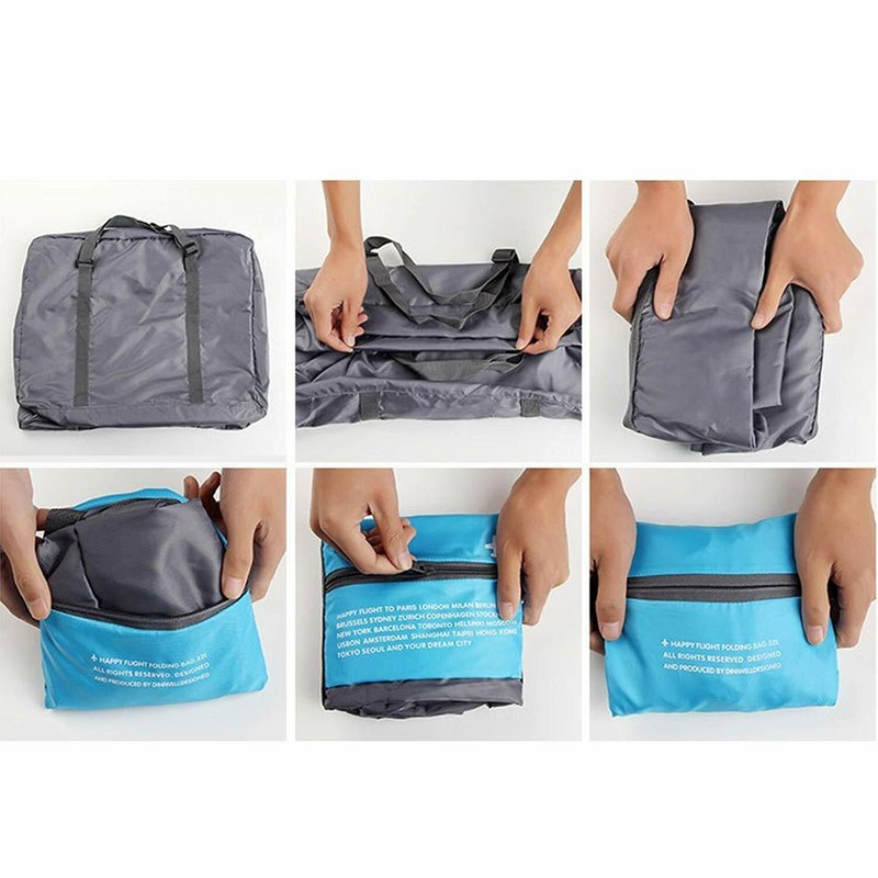 NEW Polyester Waterproof Foldable 2 Piece Travel Storage Luggage Shoulder Bag gallery