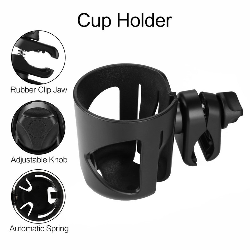 Multi-Functional Stroller Cup Holder with Adjustable Clamp for Various Bottles gallery
