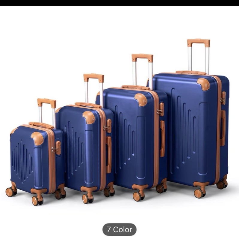 4-Piece Hard Shell Spinner Luggage Set, Telescopic Handle, 16-28", Multi-Color gallery