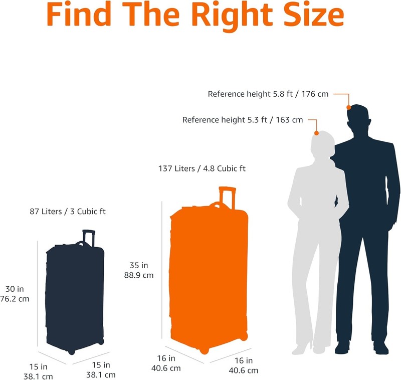 Amazon Basics 35-Inch Large Rolling Duffle Bag with Wheels and Handle, Travel Du gallery