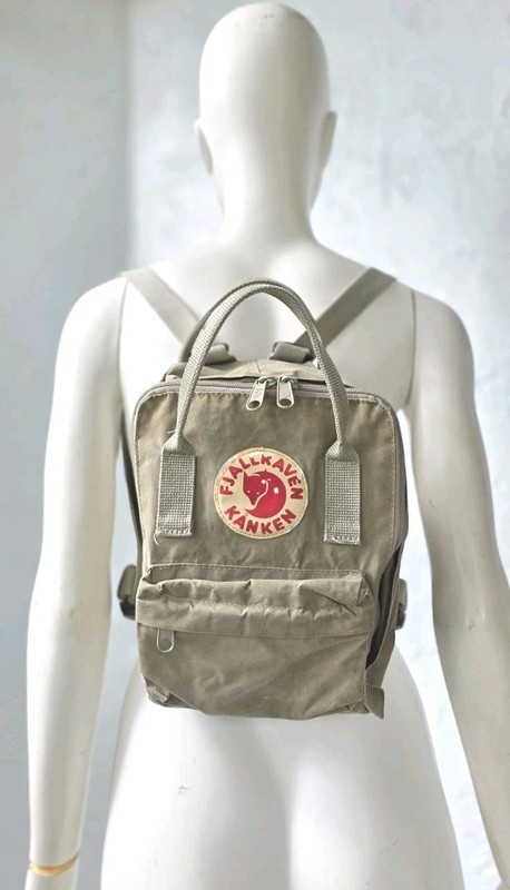 Fjallraven Kanken Mini Backpack, PuttySmall Daypack Outdoor Travel Bag