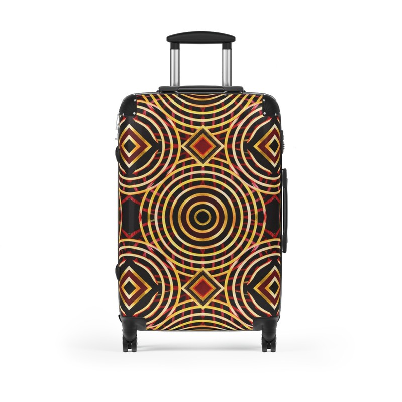Geometric Patterned Suitcase luggage | Modern Travel Bag