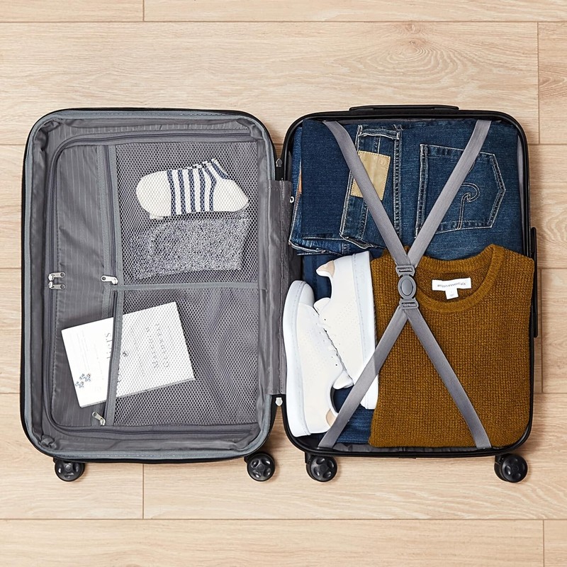 NEW Amazon Basics Expandable Hardside Carry-On Luggage, Suitcase with Wheels 21" gallery