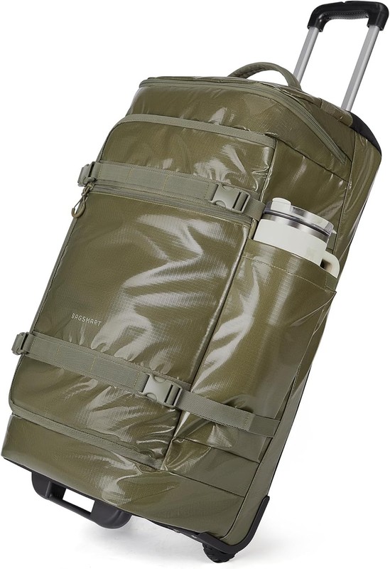 Rolling Duffle Bag W/ Wheels Travel Duffel Luggage Bag Men Water Repellent Heavy