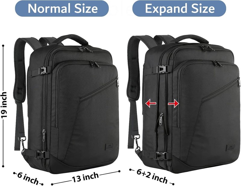 Carry on Backpack, Extra Large Travel Backpack Expandable Airplane Approved W... gallery