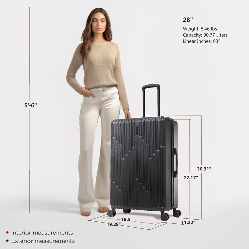 InUSA Drip 28" Hard Shell Lightweight Luggage 360 Spinner Wheels Travel Suitcase gallery