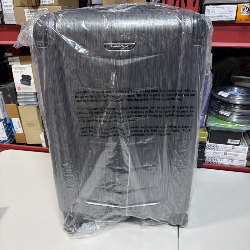 Polycarbonate Hardside Expandable Spinner Luggage, Brushed Metal, Silverwood ... gallery