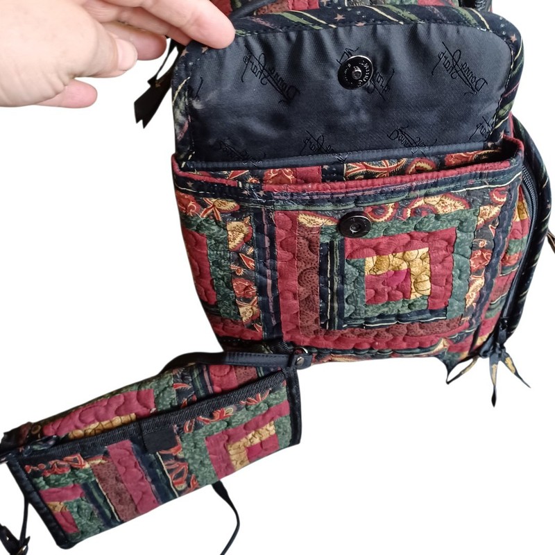 NEW Donna Sharp Set Quilted Patchwork Roller Carry On 19” Travel Bag Crossbody gallery