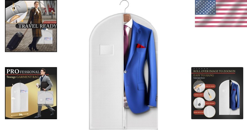 Versatile 40-Inch Zippered Suit Bag with Breathable Fabric for Travel & Storage gallery