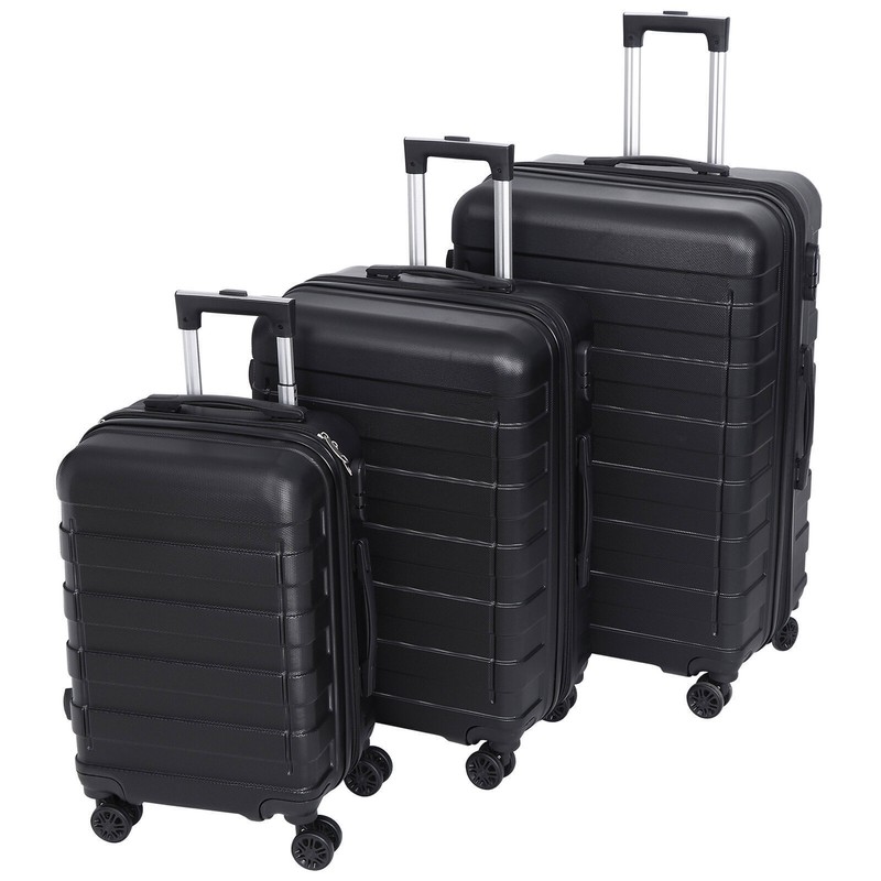3 PCS Set Lightweight Suitcase ABS Hardshell Spinner Wheels 21inch/26inch/30inch