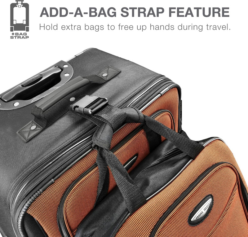 29 Inch Large Expandable Softside Rolling Luggage 2 Wheel Suitcase Gray gallery