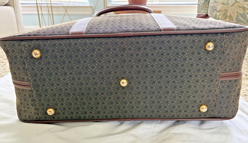 Hartmann Wings Jacquard Diamond Pattern 20" Leather Shoulder Bag Weekend Bag gallery