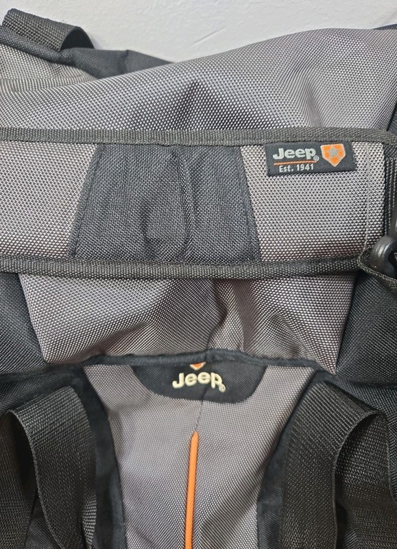 Jeep Duffle Carry On Bag Adjustable Straps Handles Orange Polyester collapsible gallery