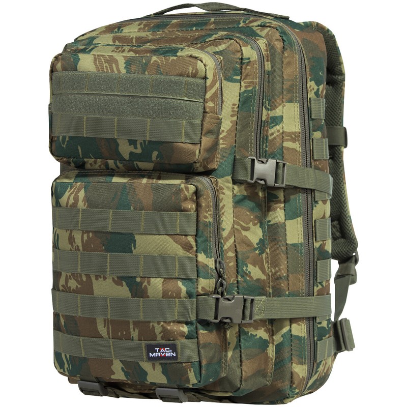 TAC MAVEN Assault Backpack Large Hiking Tactical Army Outdoor Greek Lizard Camo