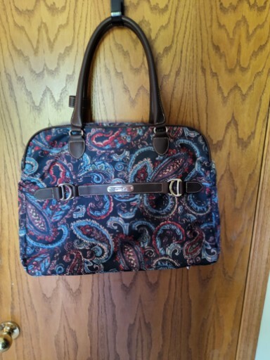 Chaps Ralph Lauren Paisley Luggage Bag Hand or Shoulder Bag.
