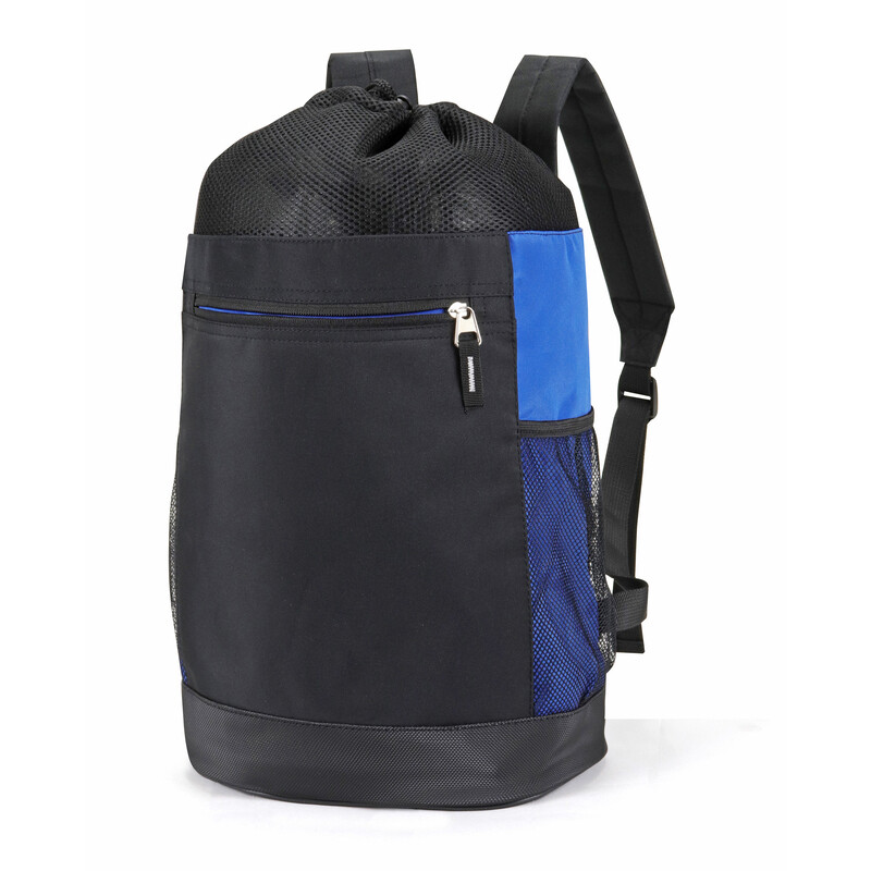 Tri-Mesh Microfiber Drawstring Backpack w/ Leather-like Bottom Travel Book Bag gallery