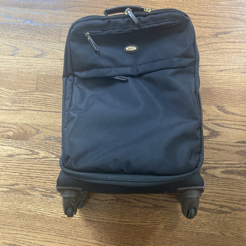 BRIC’S MILANO CARRY ON NYLON DUFFEL Black With Broken Handle * Sold As Is