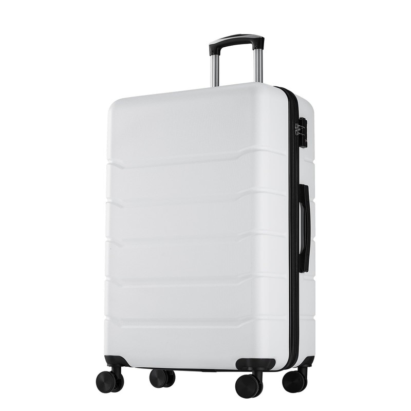 24 Inch Checked Luggage, ABS Hard Shell Lightweight Rolling Expandable Suitca…