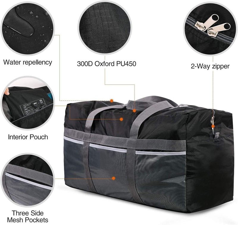 Foldable 96L Duffle Bag - Multi-Purpose Lightweight Travel Tote for Everyday Use gallery