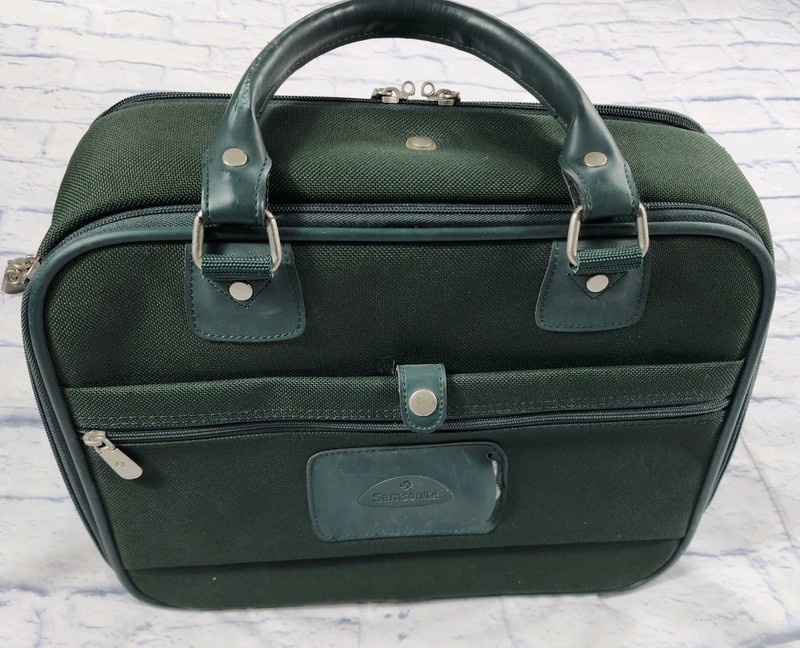 Samsonite Travel Bag Carry On Overnight Tote Green Retro VINTAGE Y2K UNUSED gallery