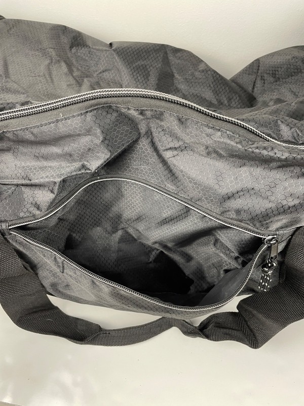 Foldable Collapsible Rolling Duffle Bag Black 2 Wheels Shoulder Strap 29x13x13" gallery