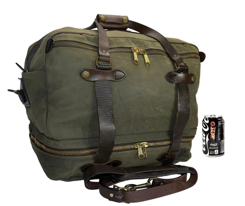 Filson Mid OUTFITTER Rugged Twill Duffle Bag Otter Green 236 Old Stock Talon Era