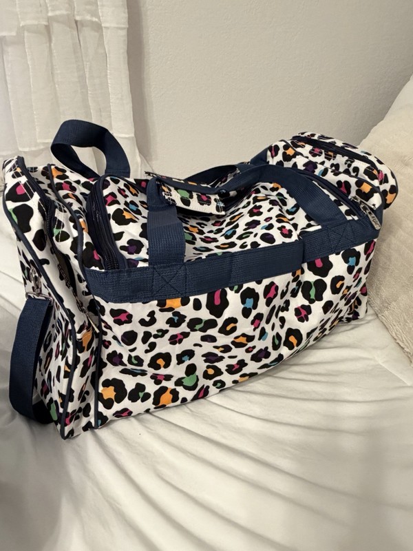 Weekend Overnight Bag For Travel, Colorful Leopard Print
