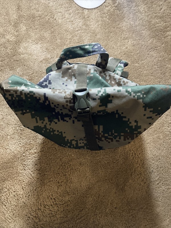 Green Pixel Camo Backpack, Go Commando Padded On Back School Bag Hiking Camping gallery
