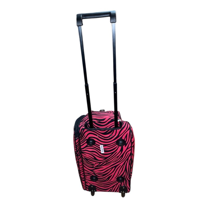 World Traveler Zebra 21″ Carry-On Shoulder Tote Duffel Bag – Fuchsia Black