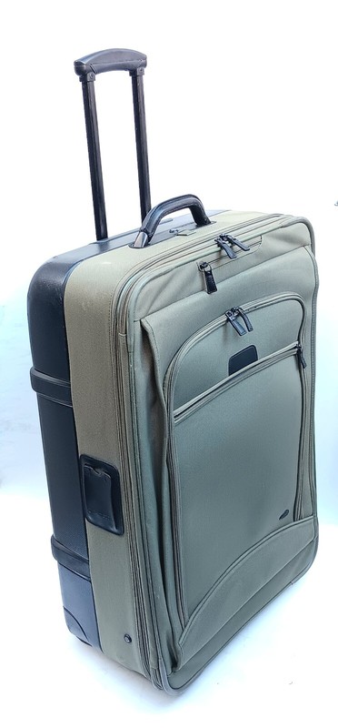 SAMSONITE LUXE COMBINATION HARDSIDE /SOFTSIDE 29IN 2 WHEEL SUITCASE ARMY GREEN
