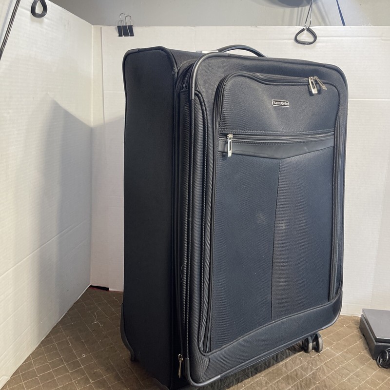 2PC SAMSONITE SOFT SHELL ROLLING LUGGAGE - BLACK spinner Two Bags Work Great gallery