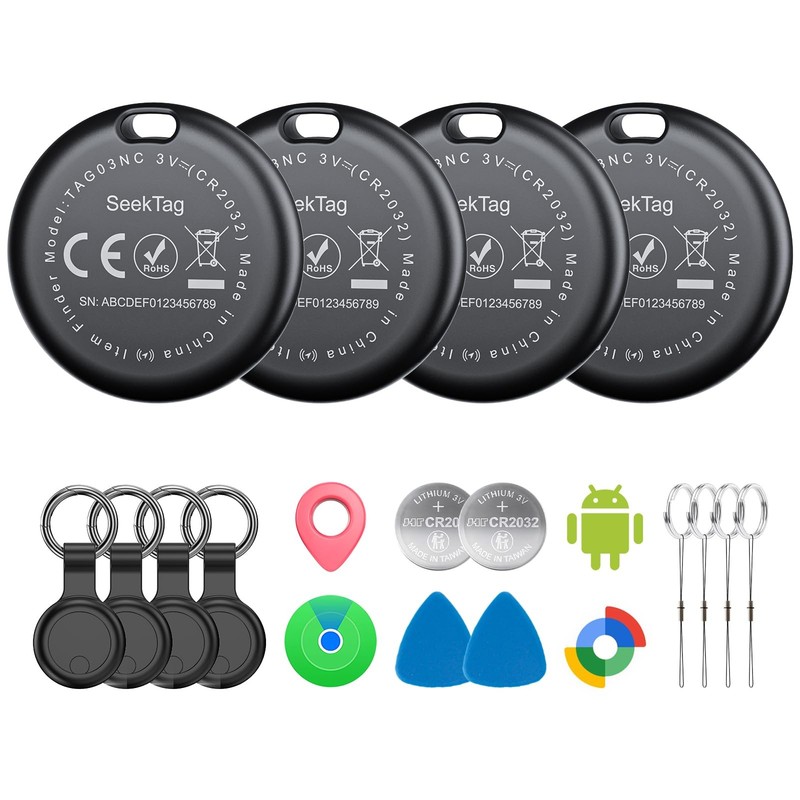 Air Tags for Android,Air Tags-4 Pack Android,Air Tracker Tags with 4 Case,2 Year