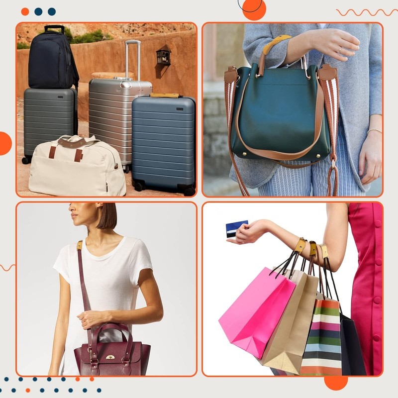 IUAQDP 2 Pieces Handbag Handle Leather Wrap Cover, Luggage Bag Grip Protector... gallery