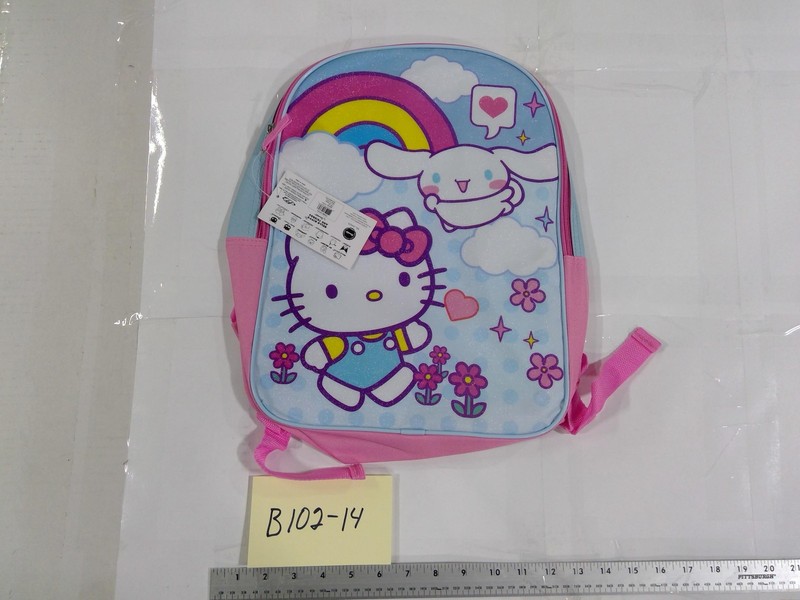 Hello Kitty Multicolor 16″ Girls Backpack Soft Case Adjustable Straps School Bag