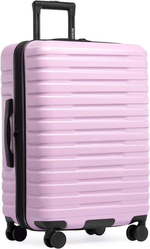 Durable Lavender 26-Inch Expandable Luggage with 8 Spinner Wheels & Protection gallery