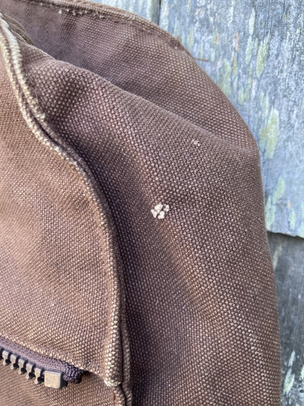 Vintage Lands End Square Rigger Garment Carrier Zip Up Bag Brown Heavy Canvas gallery