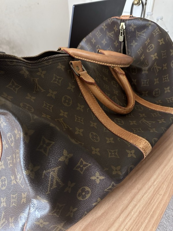 Authentic Louis Vuitton Monogram Duffle Boston Bag Keepall 55 Bandoulier #35439 gallery