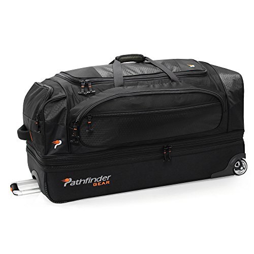 Pathfinder Gear 36 Inch Rolling Drop Bottom Durable Design Travel Duffel Bags