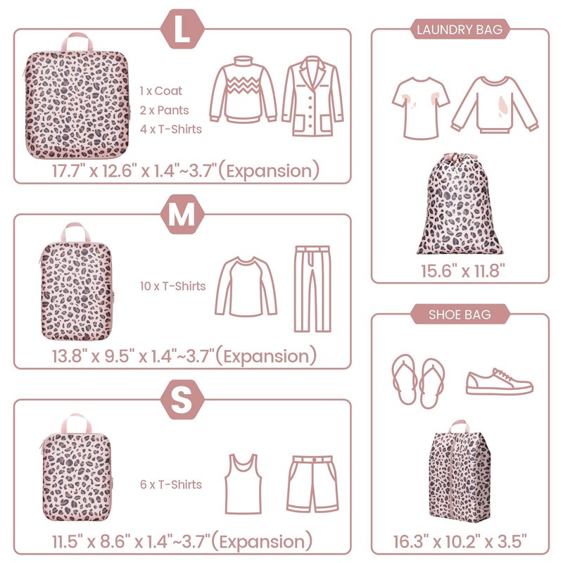 Cambond Compression Packing Cubes for Travel Women - Lightweight Luggage Orga... gallery
