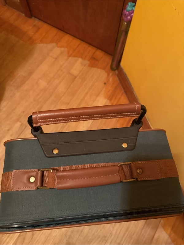 Vintage 80s Polo Ralph Lauren Suitcase Hunter Green Roller Wheels Carry On Size gallery