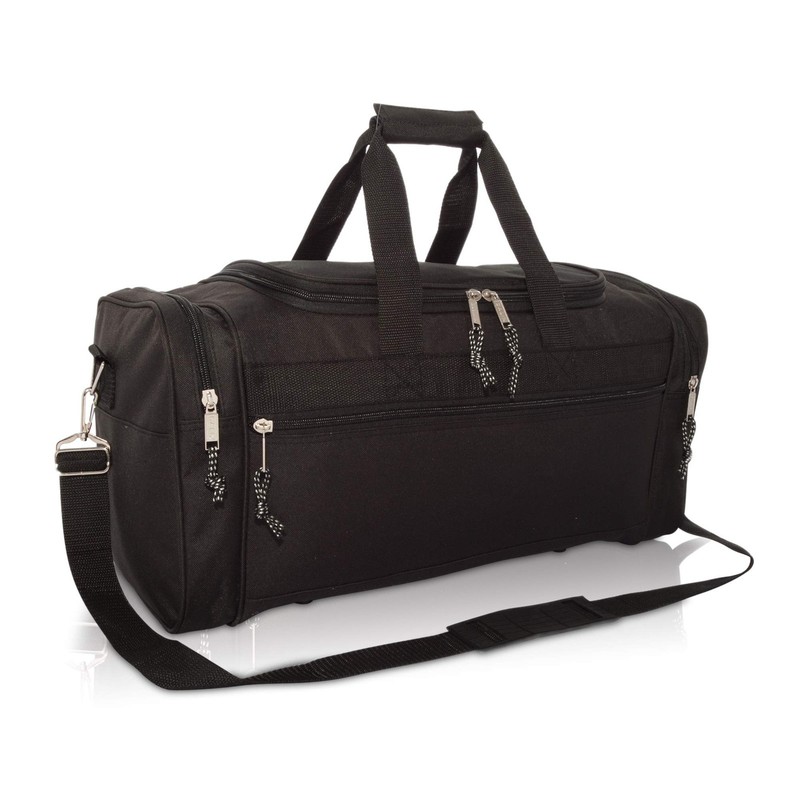 DALIX 21″ Blank Sports Duffle Bag Gym Bag Travel Duffel Adjustable Strap in B…