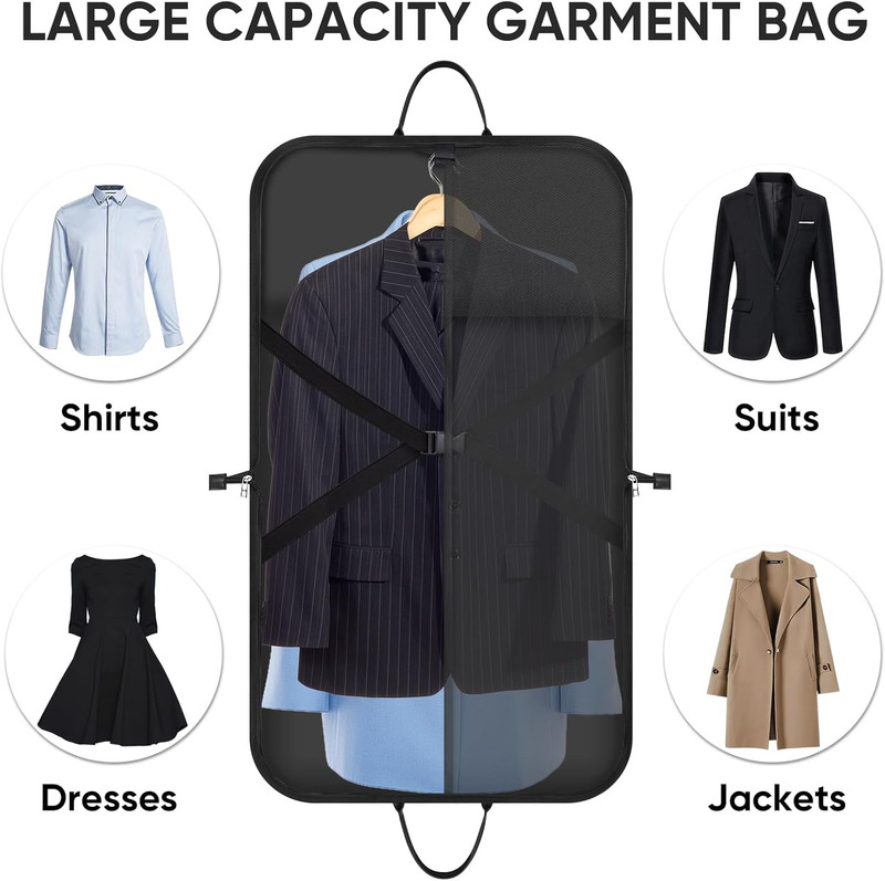 Garment Bag, Suit Bag for Men, 42'' Waterproof Carry on Garment Bag for Hanging gallery
