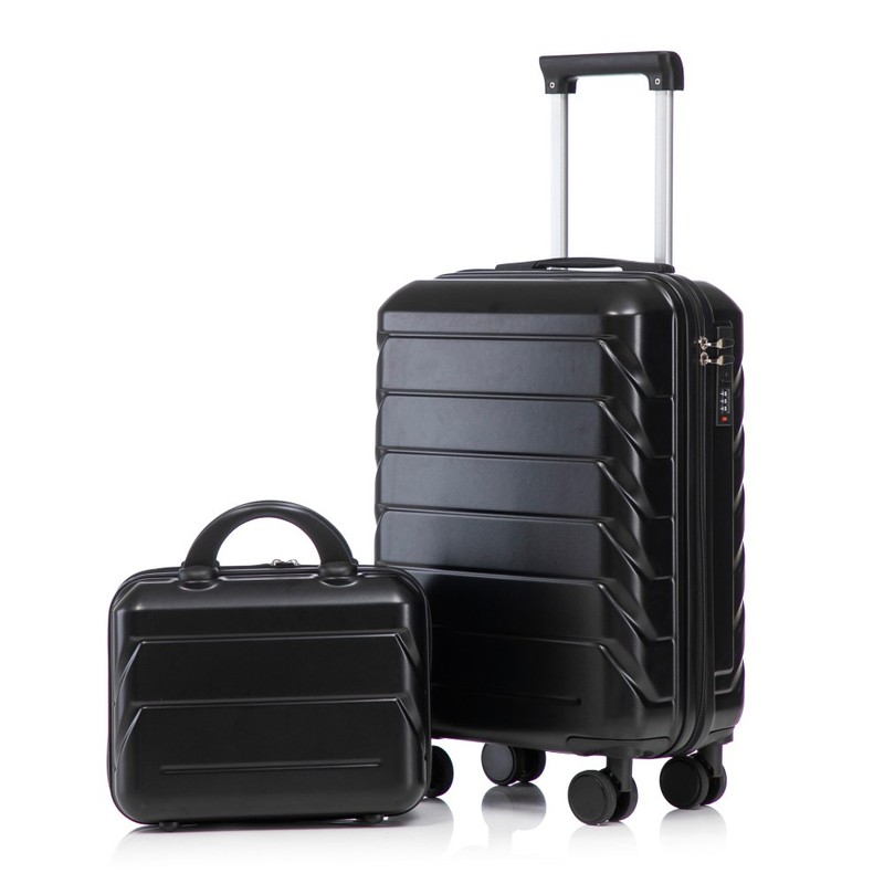 14″/20″ 2 pcs Set Trolley Hardside Lightweight Spinner Luggage Bag Set