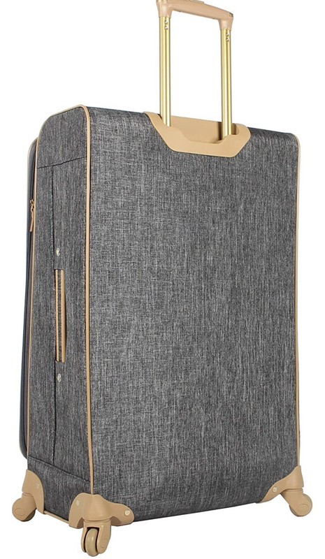 Nicole Miller Softside Expandable lightweight suitcase Set, 3PC, Paige Silver gallery