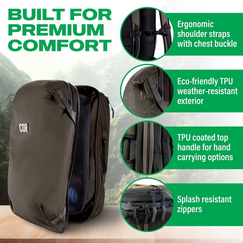 Carry On Travel Backpack | The Island Hopper by COR Surf gallery