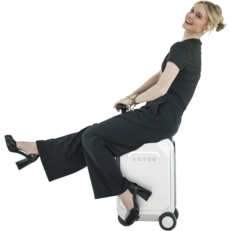 20" ELECTRIC LUGGAGE SCOOTER RIDEABLE SUITCASE 31L SMART CARRY ON W/APP CONTROL gallery