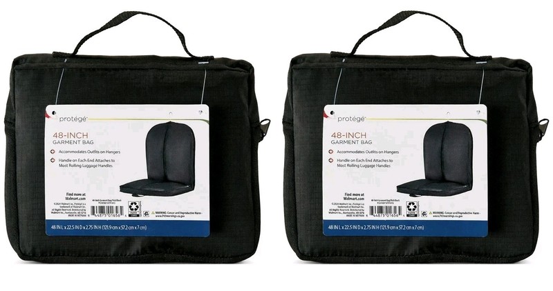 🧳 ⭐ Protege 48-Inch Garment Bag – Black Polyester Travel Suit Cover – 2 Pack
