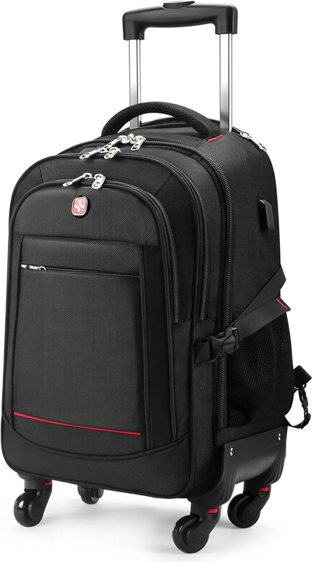 Starcloud 4-Wheel Rolling Backpack 45L - 17.3" Laptop Carry-On for Travel